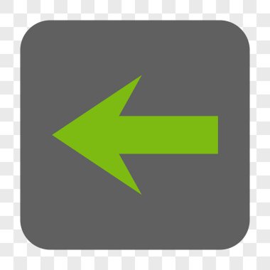 Ok sol yuvarlak kare düğme