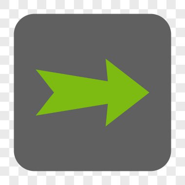 Ok sağ yuvarlak kare düğme