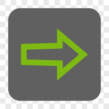 Ok sağ yuvarlak kare düğme