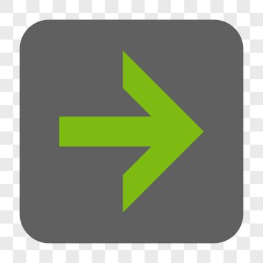 Ok sağ yuvarlak kare düğme