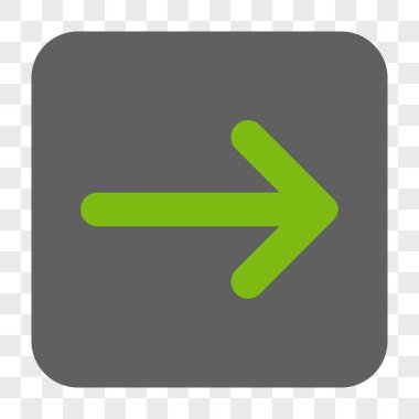 Ok sağ yuvarlak kare düğme