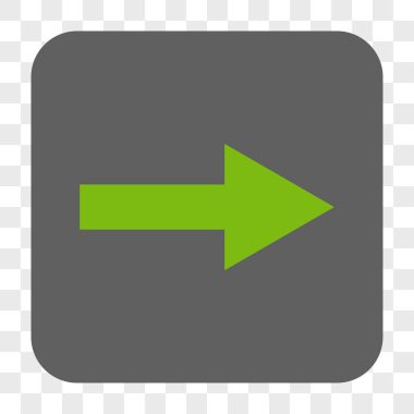 Ok sağ yuvarlak kare düğme