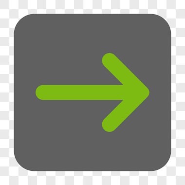 Ok sağ yuvarlak kare düğme