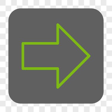 Ok sağ yuvarlak kare düğme