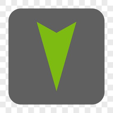 Ok ucu yuvarlatılmış kare düğmesini basılı