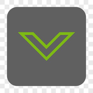 Ok ucu yuvarlatılmış kare düğmesini basılı