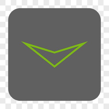 Ok ucu yuvarlatılmış kare düğmesini basılı