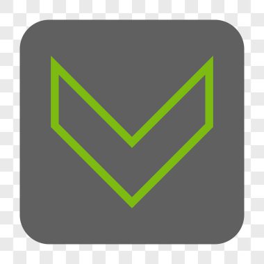 Ok ucu yuvarlatılmış kare düğmesini basılı