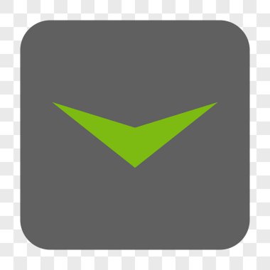 Ok ucu yuvarlatılmış kare düğmesini basılı