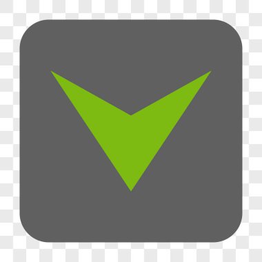 Ok ucu yuvarlatılmış kare düğmesini basılı