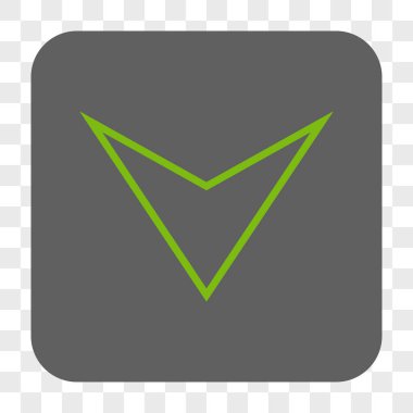 Ok ucu yuvarlatılmış kare düğmesini basılı