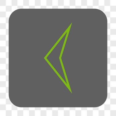 Ok ucu sol yuvarlak kare düğme