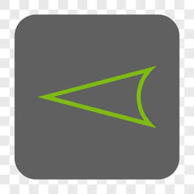 Ok ucu sol yuvarlak kare düğme