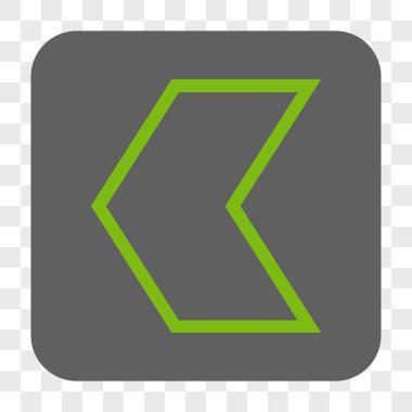 Ok ucu sol yuvarlak kare düğme