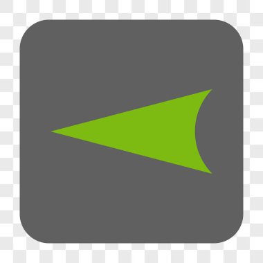 Ok ucu sol yuvarlak kare düğme