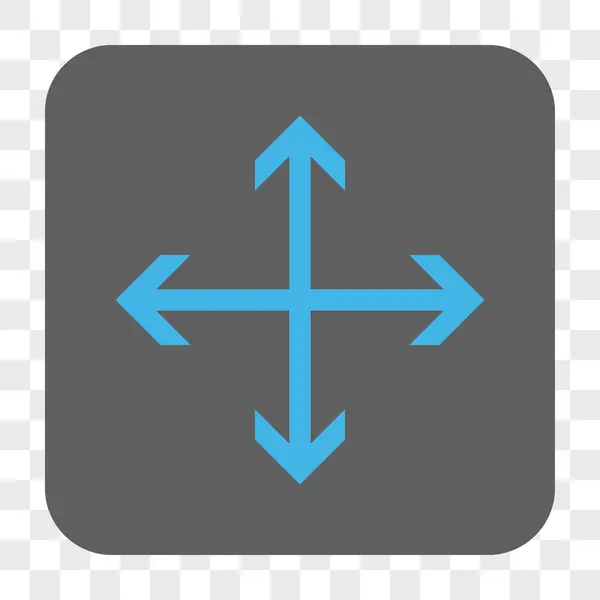 Αναπτύξτε το στοιχείο κουμπί βέλη στρογγυλεμένο τετράγωνο — Διανυσματικό Αρχείο