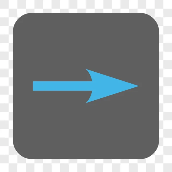Кнопка Sharp Arrow Right Rounded Square — стоковый вектор