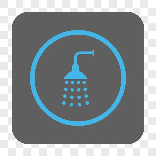 Bouton carré arrondi de douche — Image vectorielle