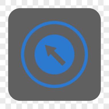 Yuvarlak yukarı-sol ok yuvarlak kare düğme