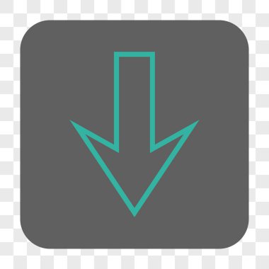 Yuvarlatılmış Kare düğme aşağı ok