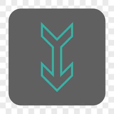 Yuvarlatılmış Kare düğme aşağı ok