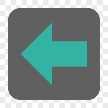 Ok sol yuvarlak kare düğme