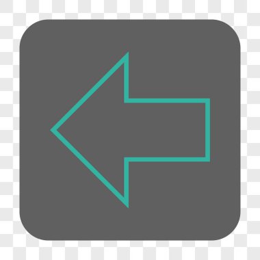 Ok sol yuvarlak kare düğme