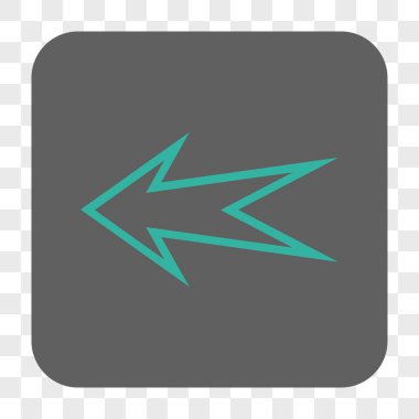 Ok sol yuvarlak kare düğme