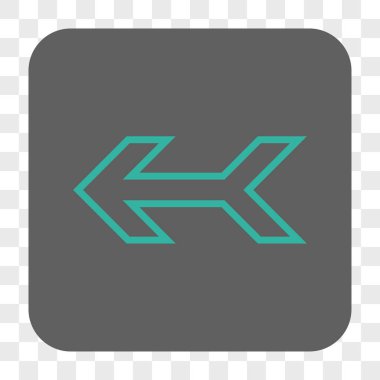 Ok sol yuvarlak kare düğme