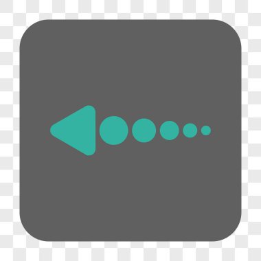 Ok sol yuvarlak kare düğme