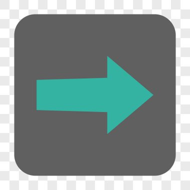 Ok sağ yuvarlak kare düğme