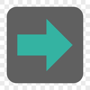 Ok sağ yuvarlak kare düğme