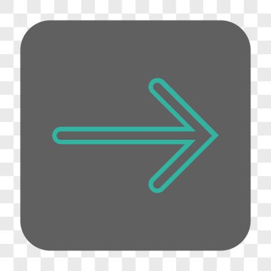 Ok sağ yuvarlak kare düğme