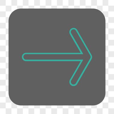 Ok sağ yuvarlak kare düğme