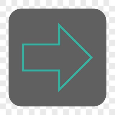 Ok sağ yuvarlak kare düğme