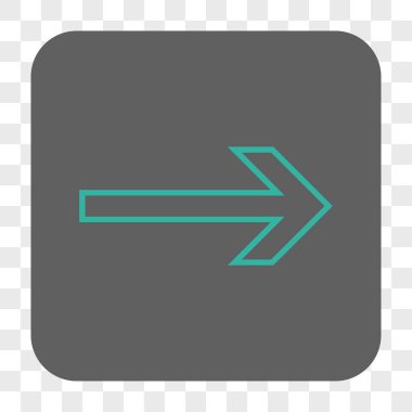 Ok sağ yuvarlak kare düğme