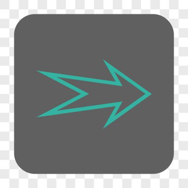 Ok sağ yuvarlak kare düğme