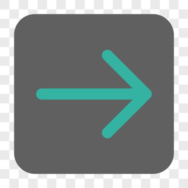 Ok sağ yuvarlak kare düğme