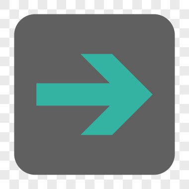 Ok sağ yuvarlak kare düğme