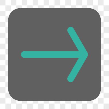 Ok sağ yuvarlak kare düğme