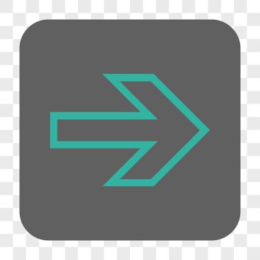 Ok sağ yuvarlak kare düğme