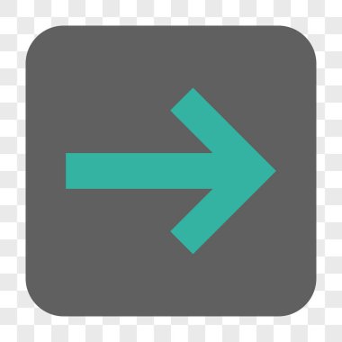 Ok sağ yuvarlak kare düğme