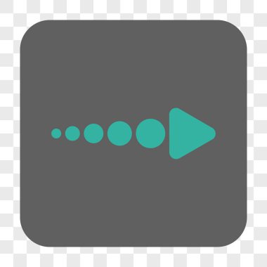 Ok sağ yuvarlak kare düğme