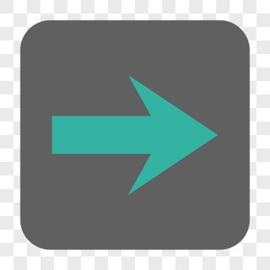 Ok sağ yuvarlak kare düğme