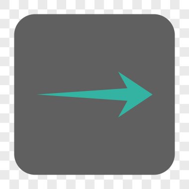 Ok sağ yuvarlak kare düğme