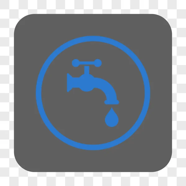 Robinet d'eau rond bouton carré — Image vectorielle