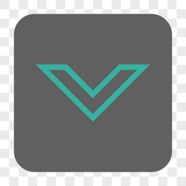 Ok ucu yuvarlatılmış kare düğmesini basılı