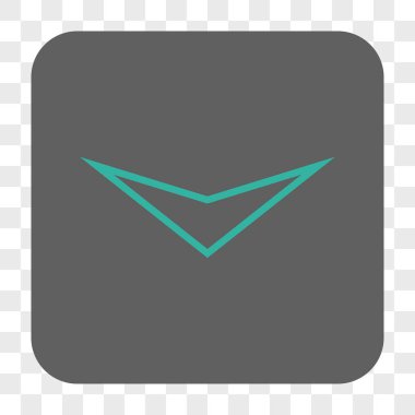 Ok ucu yuvarlatılmış kare düğmesini basılı