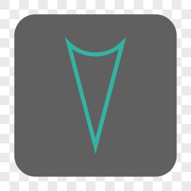 Ok ucu yuvarlatılmış kare düğmesini basılı