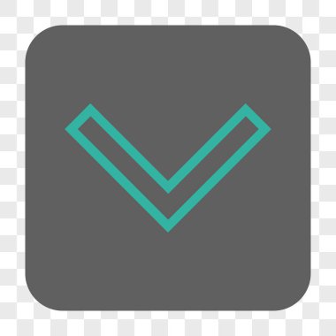 Ok ucu yuvarlatılmış kare düğmesini basılı